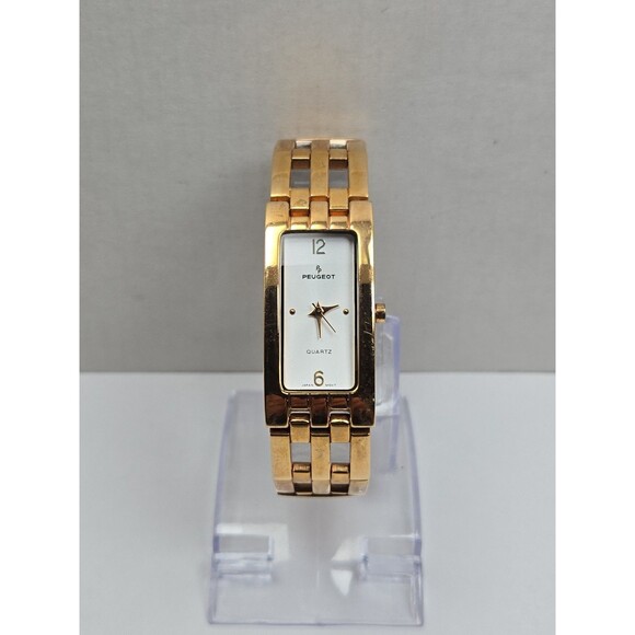 Peugeot Accessories - Womens Peugeot PQ8540 Rose Gold Tone Rectangle Bracelet Quartz Watch New Battery